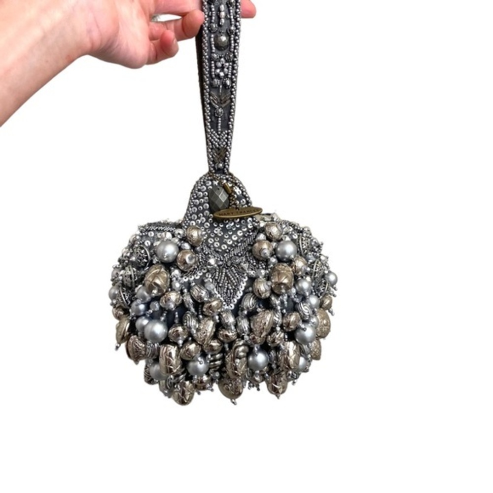 Mary Frances gray evening bag silver rare - Picture 1 of 9